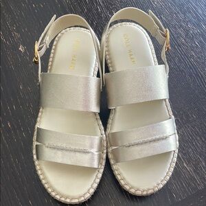 Cole Haan Silver Sandals Contemporary Comfort